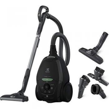Aspirador Electrolux Pure D8.2 PD82-GREEN con Bolsa, Potencia Máxima 600W, Sistema de Aspiración AeroPro, 2 Cepillos y Accesorio 3 en 1, Color Negro