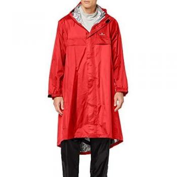 Ferrino Trekker Poncho, Adultos Unisex, Rojo, LXL