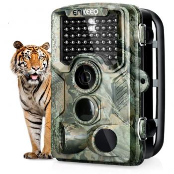 Enkeeo - Cámara de Caza Vigilancia 16MP, 1080P Trail Cámara IP 56 Impermeable con 47pcs IR , 2.4” LCD Pantalla , 120° Sensor de Movimiento, 98°Ángulo de Visión, Visión Nocturna hasta 20m, Protección de Contraseña