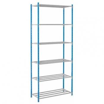 Estantería ensamblable Activegreen con baldas de tubo, dimensiones HxBxT 2496 x 1270 x 400 mm