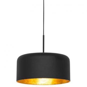 Lámpara Colgante Retro Negra con Interior Dorado Jinte - Acero, E27, Máx. 25W