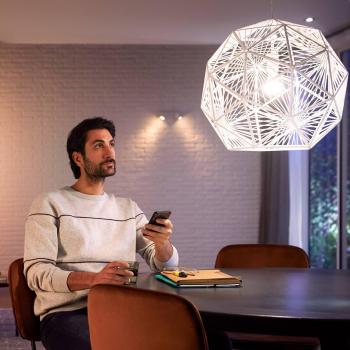Philips Hue White Ambiance A19 60W Equivalent Dimmable LED Smart Bulb (4-Pack)