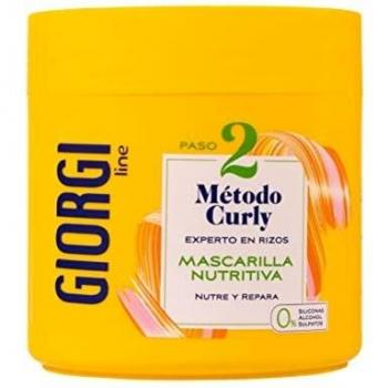 GIORGI Line - Mascarilla Nutritiva, Método Curly, Rizos Espectaculares, 0% Alcohol, 0% Siliconas, 0% Sulfatos, Con Proteínas Vegetales y Aguacate - 350 ml