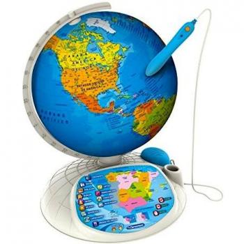 Clementoni - Globo Terráqueo Interactivo, bola del mundo interactiva con sonido y App, a partir de 7 años, idioma español