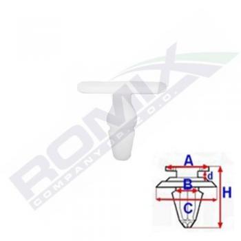 Perno de tapicería ROMIX C70311 con características de alta resistencia, diseño específico para tapicería, fácil instalación y compatibilidad con diversas superficies