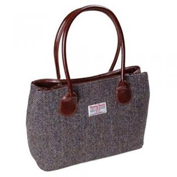Glen pain - Bolso de asas de Lana para mujer marrón Col7