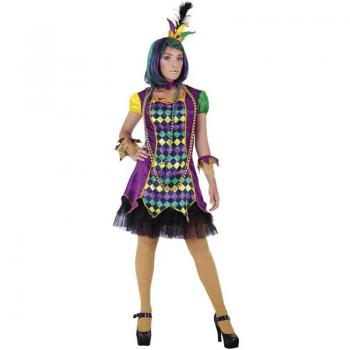 Disfraz de Arlequina Mardi Gras para mujer - Rubie's