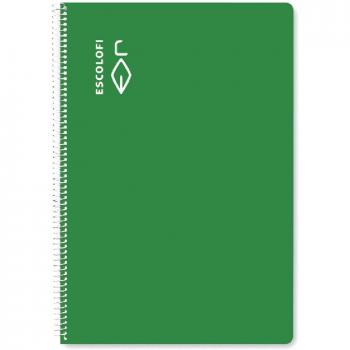 Cuaderno Montessori Escolofi Tapa Dura 50 hojas Folio 3,5 Verdeque