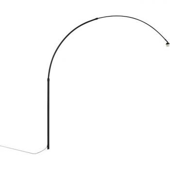 Lámpara Arc for Arc XXL negra - Lámpara de acero alargada, adecuada para LED, con una potencia máxima de 1 x 60 Watt