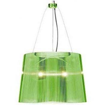 Lámpara colgante LED Kartell Gé verde transparente