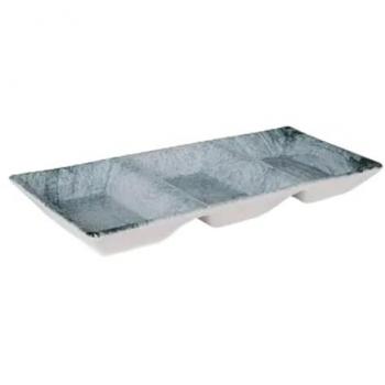 Bandeja de Aperitivos La Mediterránea Dalian 3 Compartimentos 25 x 11 x 3 cm (24 Unidades)