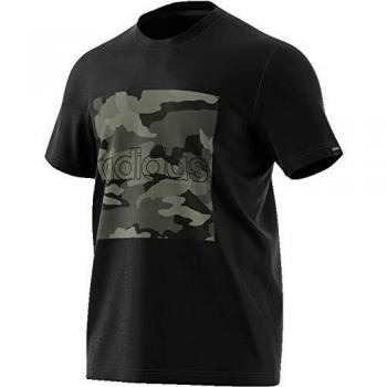 adidas M Camo Box T Camiseta, Hombre, Negro/verleg, L