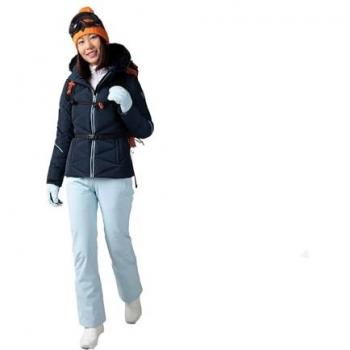 Chaqueta de esquí con capucha Rossignol Staci Pearly azul oscuro mujer Regular Fit S