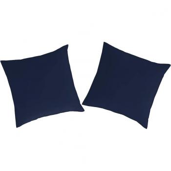 Guy Laroche - 2 fundas de almohada 100% algodón azul marino 50x75 cm