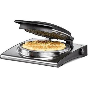 Rommelsbacher WA 1000/E Gofrera, 1000 W, 5.3 tons, Acero Inoxidable, Negro
