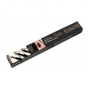 Eveline Brow Styler Multifunction 3in1 Lápiz de Cejas 02 Dark Brown 1ud Pincel de Precisión Para Cejas Tono 02 Dark Brown 1,2 G