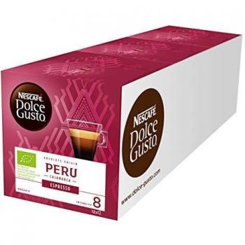 Nescafé DOLCE GUSTO Cápsulas de Café Origen Perú, 3 Paquetes de 12 Cápsulas - Total: 36 Cápsulas