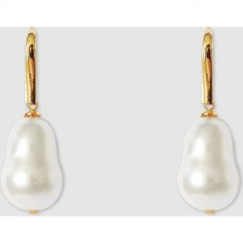 Pendientes Dada Burma con perla blanca
