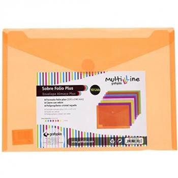 Grafoplas 04872352 z carpeta sobre tamano folio z 10 unidades color naranja
