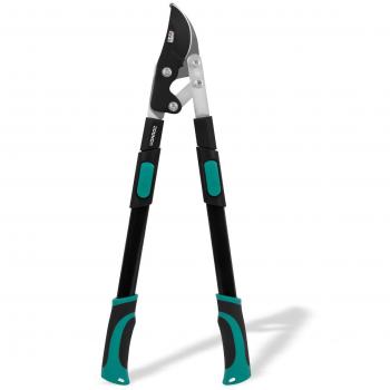 Tijeras de podar telescópicas Vonroc - longitud: 63,5 - 85 cm - pico de loro - recubrimiento anti-adherente ilag - para ramas de hasta Ø25mm