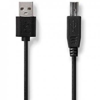 Cable USB 2.0 A Macho a B Macho de 3 metros - Negro
