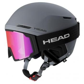 Casco de Esquí Alpino Head Compact Evo Gris, ligero, con tecnología de ventilación, ajuste personalizado, forro acolchado y certificación de seguridad