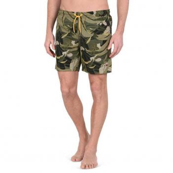 Napapijri SWIMMING TRUNK WITH GREEN LEAVES PRINT, Hombre, Talla XL.