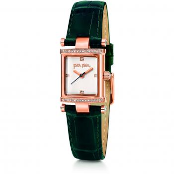 Folli Follie Reloj Mujer Analogico Cuarzo con Correa de Cuero WF13B037SSS