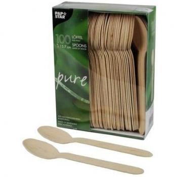 Esmeyer PAPSTAR 100 Löffel, Holz Pure 15,7 cm Cucharas de Cocina, Multicolor