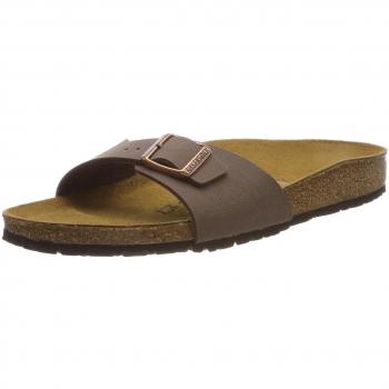 Birkenstock Madrid Mules - Mocha Brown Birko-Flor, Size 42