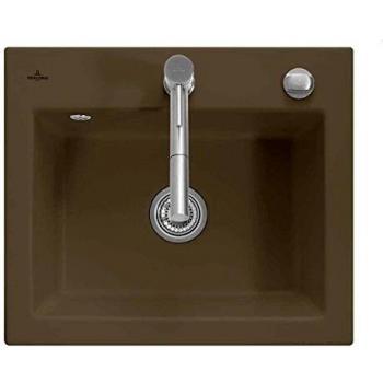 Fregadero Villeroy & Boch Subway 60 S de Cerámica Timber con Desagüe Automático y Excentrador - 60 x 51 cm