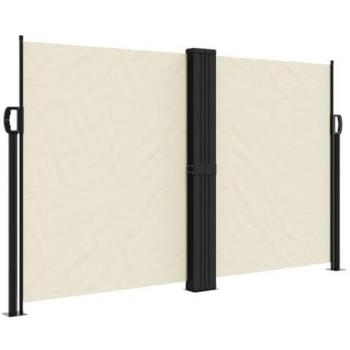 Toldo Lateral Retráctil Crema 140x600 cm - Pantalla de Privacidad, Mosquitera Impermeable, Sombrilla para Jardín Balcón Patio Terraza