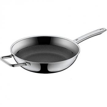 WMF - Sartén honda Profi Resist, 28 cm, apta para inducción, revestimiento multicapa, borde alto, estructura de panal, mango de acero inoxidable, apta para horno