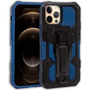 Funda Rígida Antigolpes Cool con Clip Azul Marino para iPhone 12 Pro Max