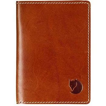 Fjällräven Leather Passport Cover - Cognac Brown, One Size
