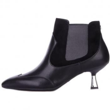 Liu Jo Black Leather Shiny Ankle Boots Sandie 07 for Women