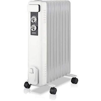 HAEGER Elegance IX - Calefactor Radiador Eléctrico de Aceite con 2000W de Potencia, 3 velocidades - termostato Regulable, 5 Canales de Aceite, 3 configuraciones de Calor, Almacenamiento del Cable.