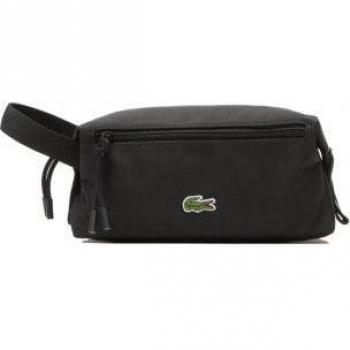 Lacoste Neceser Toilet Kit Negro con Cremallera - 25×11,5×12 cm