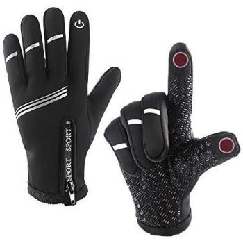 runhua Guantes Ciclismo Hombre, Guantes Invierno para Hombres y Mujeres, Guantes Bicicleta Montaña con Pantalla táctil Touchscreen, Guantes Termicos para Ciclismo, Jardinería, Carrera, Senderismo