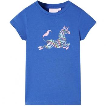 Camiseta infantil azul cobalto 104