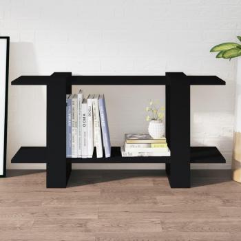 Estantería negra de madera multicapa 100x30x51 cm