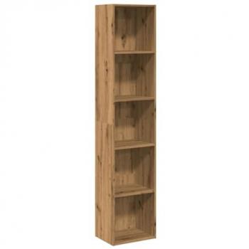 Librería de roble hecha a mano 40x30x189 cm madera multicapa, estantería de madera de ingeniería roble artisian 40x30x189 cm