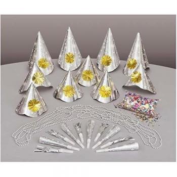 Plata Nochevieja Kit de fiesta para 10