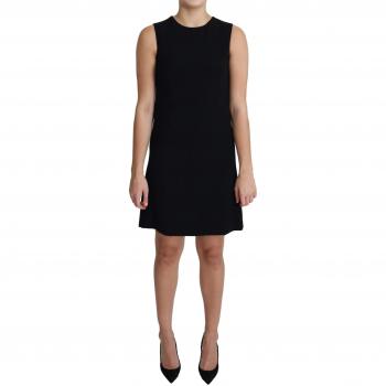 Dolce & Gabbana Black Viscose Stretch A-line Shift Mini Dress - IT36 | XS