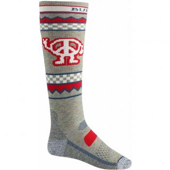 Burton Performance Midweight Calcetines De Snowboard, Hombre, Oatmeal Heather, L