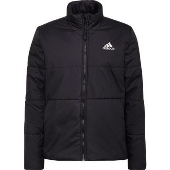 Chaquetón Adidas BSC 3S Ins Jkt Negro Jacket Hg8758 - Chaqueta de montaña para hombre, color negro, con aislamiento, diseño moderno, cierre frontal con cremallera, tres bandas características de Adidas en las mangas