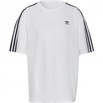 Camiseta Oversized Blanca Mujer Adidas Originals Adicolor