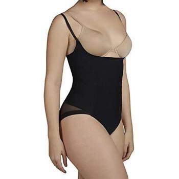 Body Up Reductor Ysabel Mora 19621 M Negro, sin sujetador, panel de control, tela suave, efecto adelgazante, ajuste ergonómico