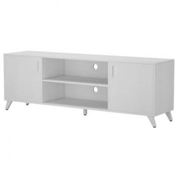 Mueble Bajo para TV Vicco Maceio, Blanco, 160 x 54.5 cm con 2 Puertas