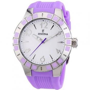 Festina F16676/2 - Reloj de Pulsera Mujer, Caucho, Color Morado